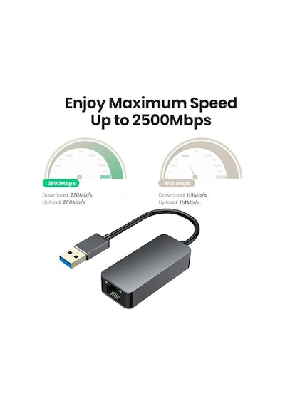 Taplın Usb To Ethernet 2500mbps 2.5g Lan Internet Çevirici Dönüştürücü Adaptör