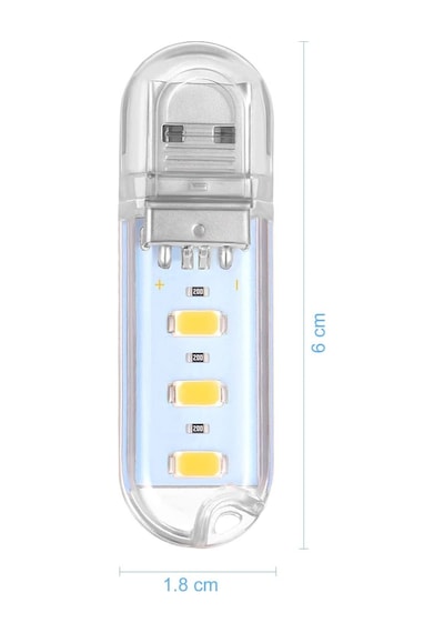 Taşınabilir Mini USB 3 LED Beyaz Lamba 5730 SMD Kamp Stick Led