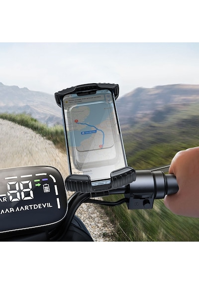 Motosiklet Ve Bisiklet Telefon Tutucu Wiwu Ch037 Sarsıntı Önleyici 360 Derece Dönebilen Ayarlanabilir