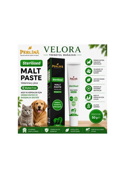 Perlina Sterilised Malt Paste 50 G Kedi Ve Köpekler İçin Üriner Sistem & Gluten Free Malt Macunu - 885815124
