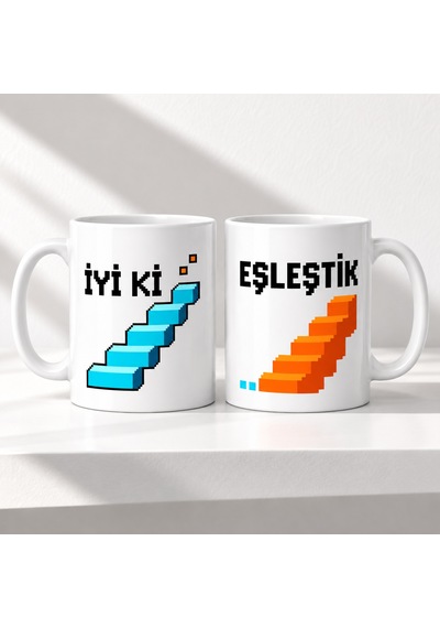Ventra İyi Ki Eşleştik 2'li Porselen Kupa Seti - Model 707 Ventra