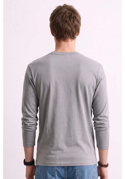 Barrels And Oıl Erkek Bisiklet Yaka İnce Sweatshirt 5074 - Açık Haki Açık Haki