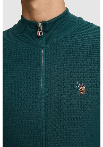 U.S. Polo Assn. Erkek Yeşil Fermuarlı Slim Fit Basic Triko Hırka 50328871-vr060 Eden Green U.S. Polo Assn. Erkek Yeşil Fermuarlı Slim Fit Basic Triko Hırka 50328871-vr060 Eden Green