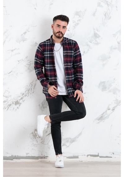 Advante Slimfit Erkek Ekoseli Oduncu Gömlek