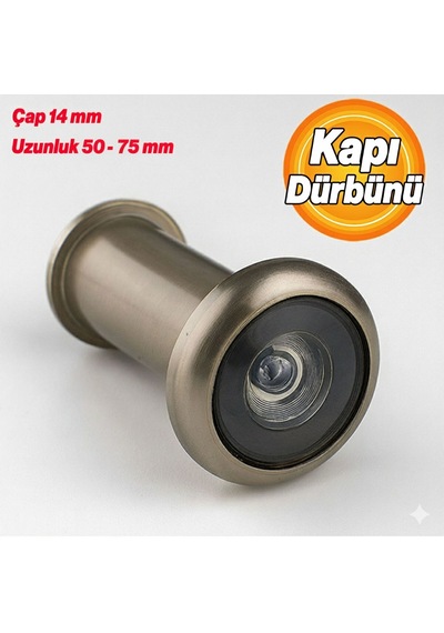 Kalite Kapı Dürbünü Saten 50-75 Mm 14 Mm Delik Çapı Güvenlik Gözetleme Aparatı Metal Gövde