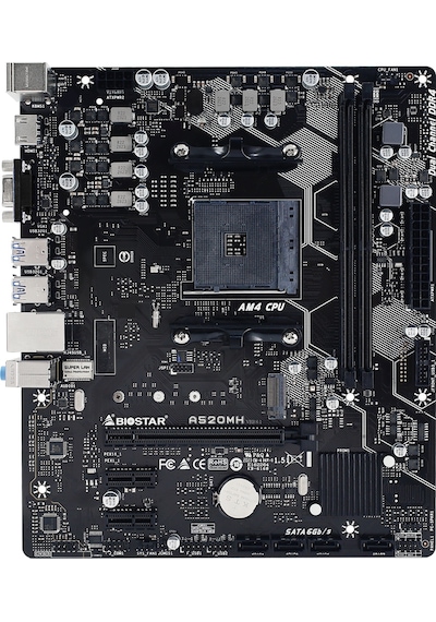 Biostar A520MH AMD A520 4400 MHz (OC) DDR4 Soket AM4 mATX Anakart