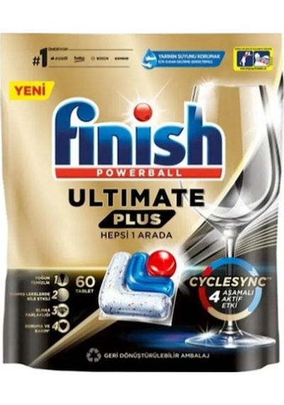 Finish Bulaşık Makinesi Kapsülleri Finish Ultımate Plus 60 Adet 401111676