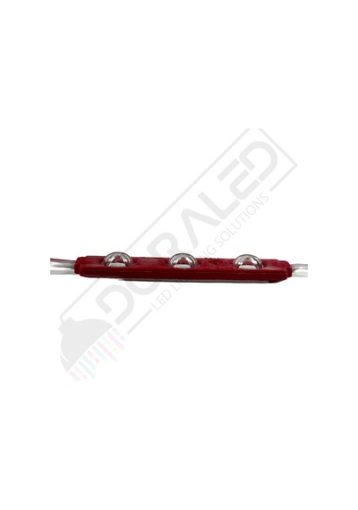 12 Volt Kırmızı 1,5 Watt 3 lü Lensli 2835 Reklamcı Modül (10 Adet)