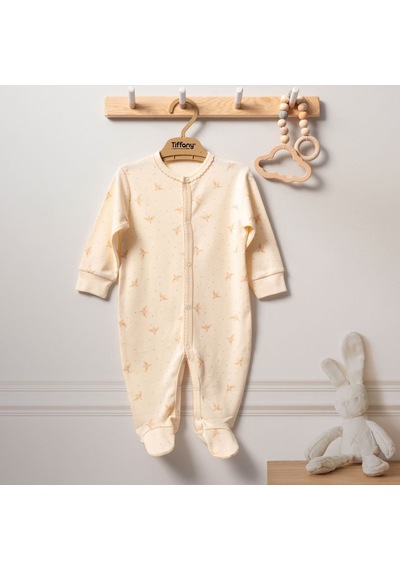 Tiffany Baby & Kids Tiffany Baby Organik Bird Theme Patikli Tulum 24040 Ekru