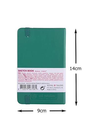 Unbekannt Talens Japan Eskiz Defteri, 80 Yaprak, 9 X 14 Cm, Orman Yeşili