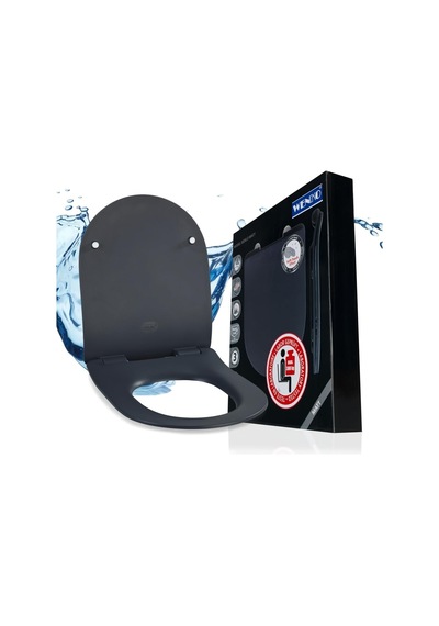 Premium Klozet Oturağı Sedilo, Antibakteriyel Duroplastikten Yapılmış Ekstra Düz Oturak, Easy-close Otomatik İndir Diğer