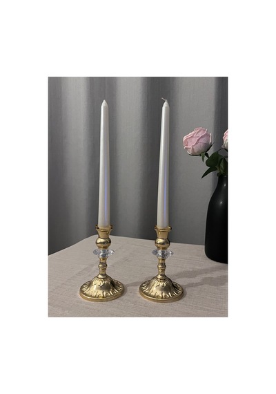 Gold Rengi Swan Crystal 2'li Şamdan&mumluk Seti Altın - 820456713 Altın