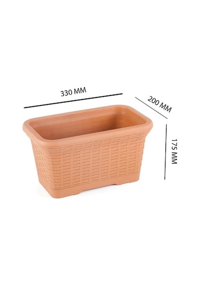 Omnipazar So-hb01a Askılı Hasır Desen Balkon Saksı 6.5 Litre No 1 Kiremit 108