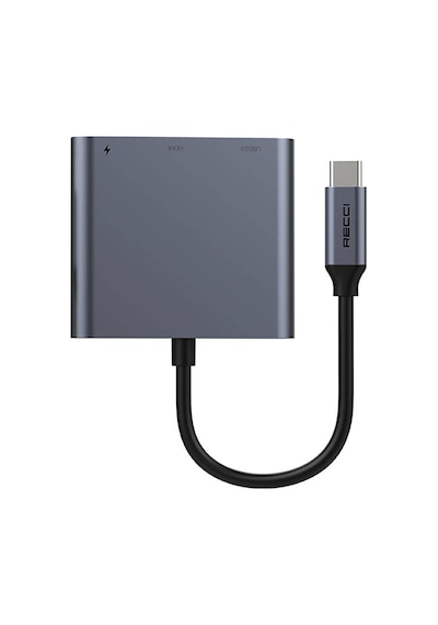 Recci Rh05 Type-c To Type-c Pd100w/hdmı 4k 30hz/usb3.0 Destekli 3in1 Hub Çoğaltıcı