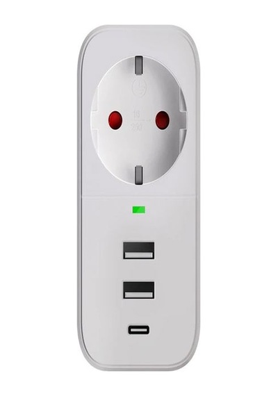 Ftr017 3in1 Termal Akım Korumalı 2usb-a 1soket 3680w 1 Pd Type