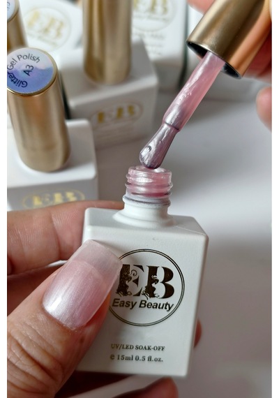 15ml Aura Deniz Kabuğu Kalıcı Oje - Protez Tırnak Ojesi - Glıtter Gel Polısh A4 A4-51
