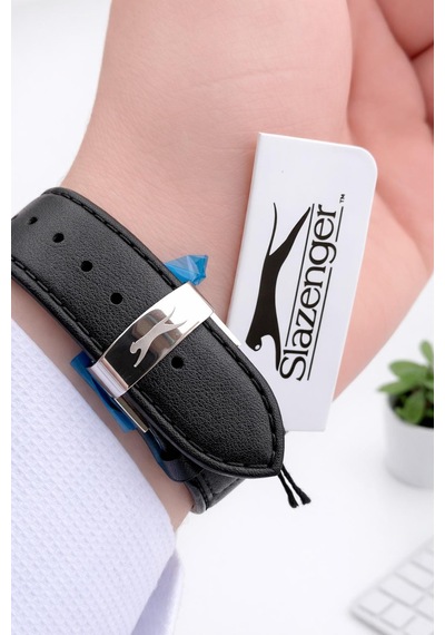 Slazenger Erkek Deri Kordon Bileklik Hediyeli 2 Yıl Garantili Suya Dayanıklı Kol Saati Vs.blkt.0966 Gri