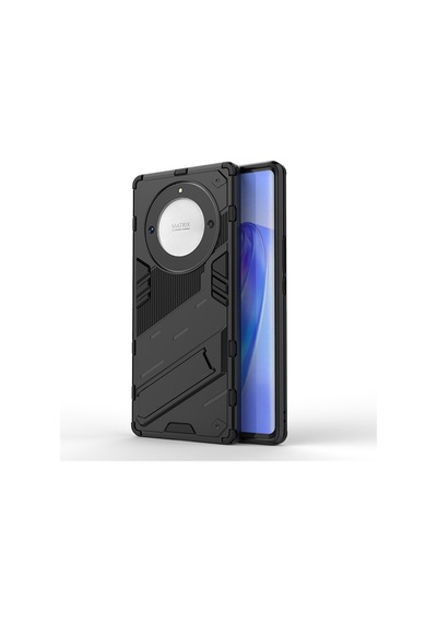 Honor X9A Matrix Serisi Armor Standlı Koruma Kılıf - Siyah AL3416