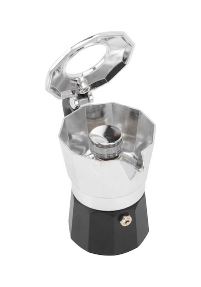 On Off Kamp Kahve Potu Moka Pot 150 Ml 2 Cup Gümüş Siyah