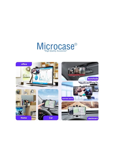 Microcase Numaratörlü Araç Içi Ön Panel Telefon Tutucu - Al2905