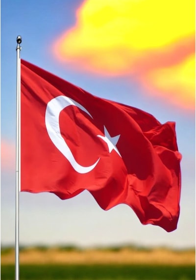 Alpaka Kumaş Türk Bayrağı 1. Kalite Kumaş Dikim 150 x 225 CM