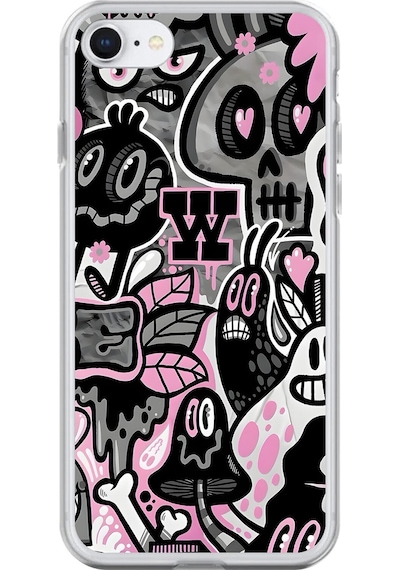 Apple Uyumlu iPhone 6s Şeffaf Kılıf Graffiti 10 Tasarımlı