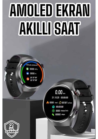 Akıllı Saat Bluetooth Bağlantılı Amoled Ekran Uyku Ve Sağlık Takibi