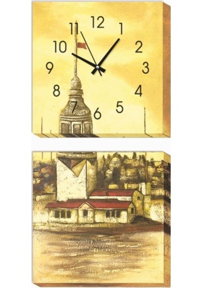 Kız Kulesi Kanvas Tablo Duvar Saati