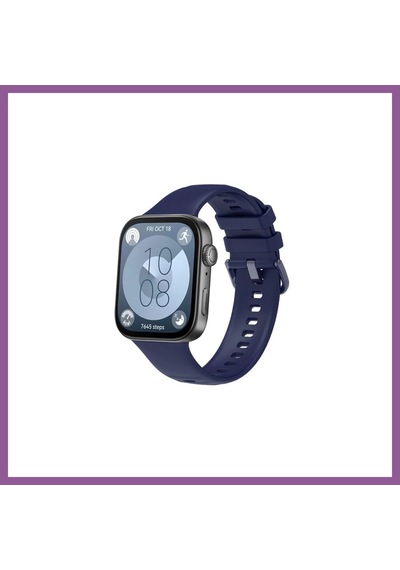 Bezos Huawei Watch Fit 3 Klasik Kordon - Lacivert Rengaren