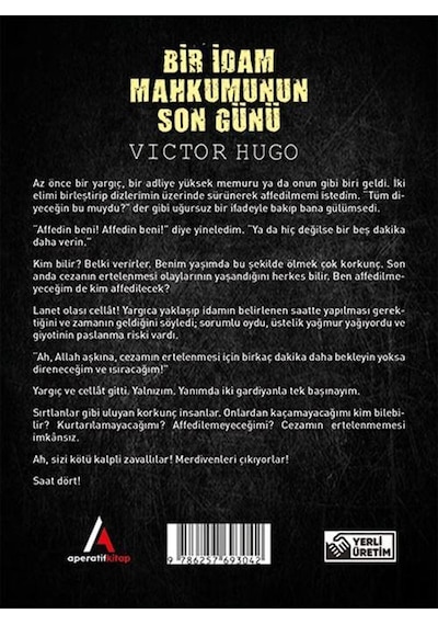 Bir İdam Mahkumunun Son Günü Cep Boy Aperatif Tadımlık Kitaplar