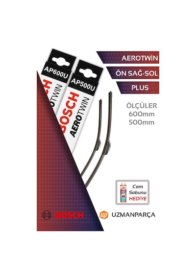 Bosch 3397006951+3397006947 600 Mm + 500 Mm Muz Tipi Aerotwin Ön Silecek Seti