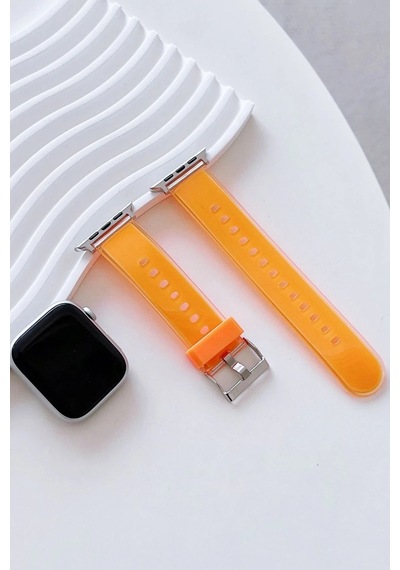 Ilkeshop Movenchy Watch 38mm Jelly Silikon Kordon - Turuncu