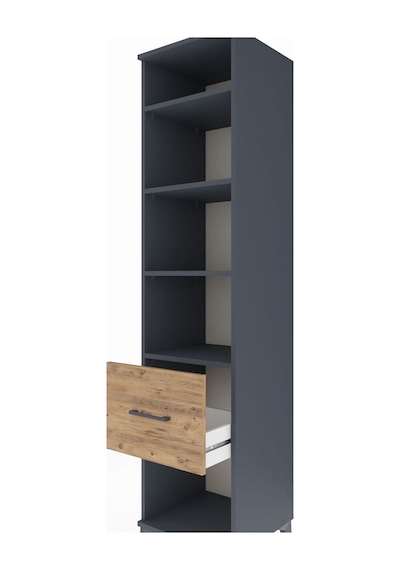 Hyperion Dolap 4 Raflı Tek Çekmeceli 44x44x195 Antrasit-çam Antrasit Hyperion Dolap 4 Raflı Tek Çekmeceli 44x44x195 Antrasit-çam Antrasit