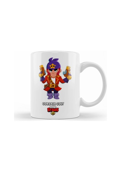 Brawl Stars Corsaır Colt Kupa Bardak Porselen Karışık