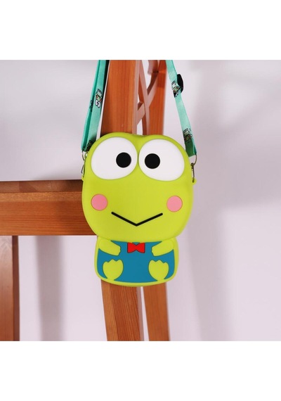 Ogi Mogi Toys Silikon Yeşil Kurbağa Omuz Çantası