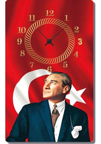 Decorıta Cam Saat | Atam Çok Renkli