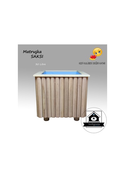 Yalıtımlı - Matruşka Large 30 Lt - Ahşap Saksı - Dekoratif Özel