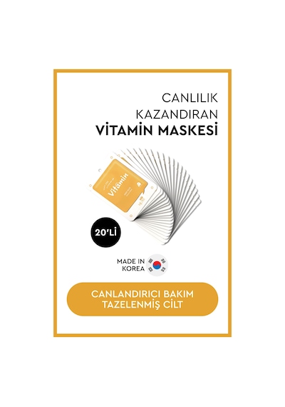 Mjcare On Vitamin Mask - Vitaminli Yüz Maskesi 20'li