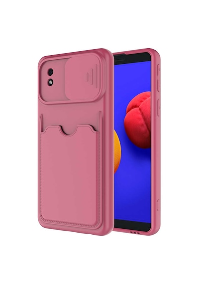 Zore Galaxy Uyumlu A01 Core Kılıf Kartix Kapak - Koyu Mor Koyu Mor