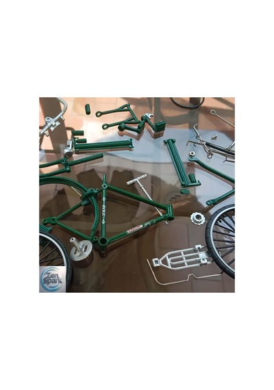 Vintage Yeşil Bisiklet Model Yapı Kiti, Gerçekçi Mini Replika, Yetişkinler İçin