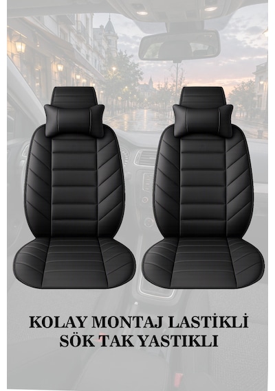 Yaris Cross 2024 Uyumlu Premium Lüks Siyah Renk 2 Adet Minder Ve Yastık