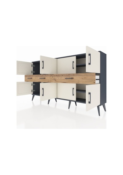 Arges Konsol 5 Raflı 3 Çekmeceli 8 Kapaklı 176x30x99 Antrasit-aytaşı/çam Aytası/atlas Çam - Antrasıt Arges Konsol 5 Raflı 3 Çekmeceli 8 Kapaklı 176x30x99 Antrasit-aytaşı/çam Aytası/atlas Çam - Antrasıt