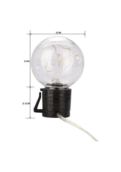 Solar 10led Ampül 8 Mod 3.5mt Güneş Enerjili Dış Bahçe Aydınlatma Dekorasyon Günışığı Standart
