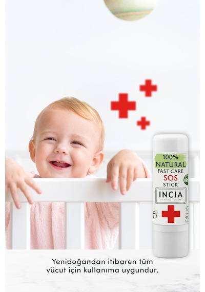 INCIA %100 Doğal Sos Stick Anlık Yatıştırıcı Organik Yalancı İğde Hızlı Koruma Bitkisel 6 g