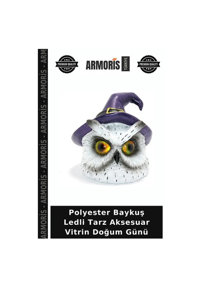 Polyester Baykuş Ledli Tarz Aksesuar Vitrin Doğum Günü
