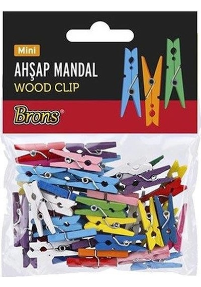 BRONS AHŞAP MANDAL RENKLİ MİNİ BR-908