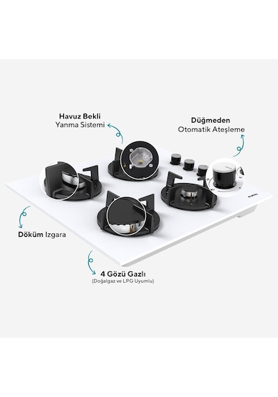 Kumtel Digital Plus B66-SF3(DDT) + KO-40 TAHDF + DA6-835 15 Programlı Ankastre Set
