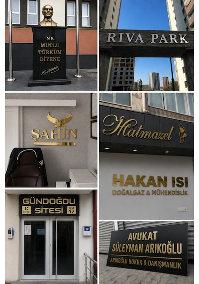 Alucor Kişiye Özel Aynalı Harf Tabela Gold / Gümüş Alucor Harf 20-50 Cm Hazır Şablonlu Kolay Montaj Ofis, İş Yeri Ve Kapı Tabelası Gümüş