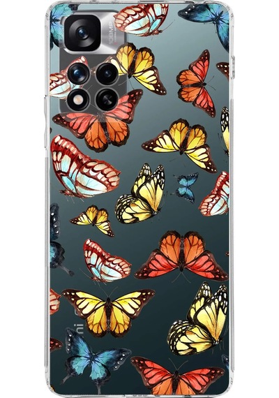 Xiaomi Redmi Note 11 Pro Plus 5g İle Uyumlu Water Color 2 Kamera Korumalı Şeffaf Kılıf Şeffaf