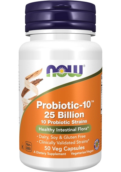 Now Foods Probiotic Prebiyotik 10 25 Billion With 10 Probiotic